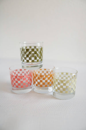 Checkered Rocks Glasses (multiple colors)