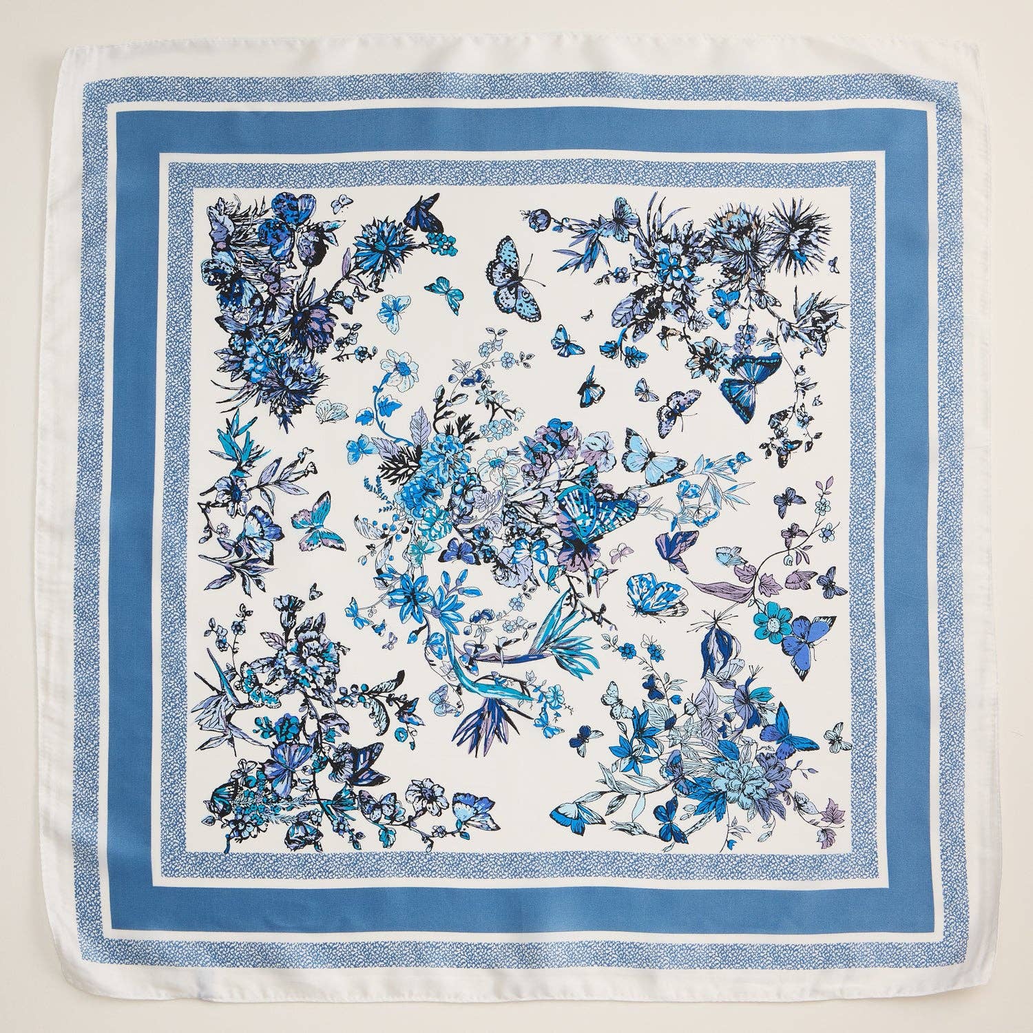 Floral Butterfly Print Scarf – Rose