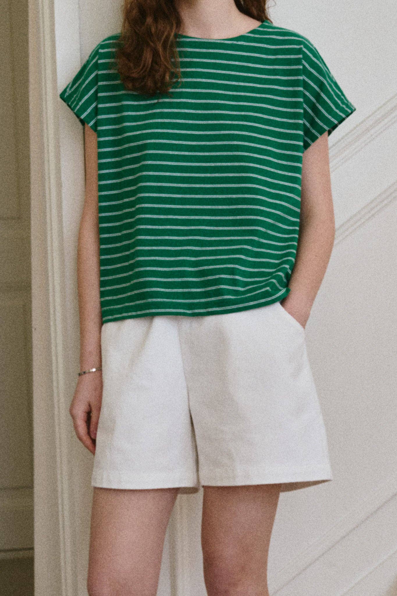 Chérie Tee Green Stripe