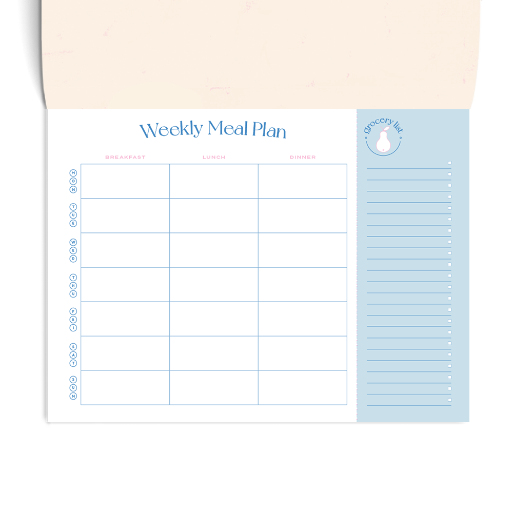 On the Menu Undated Weekly Meal Planner & Grocery List