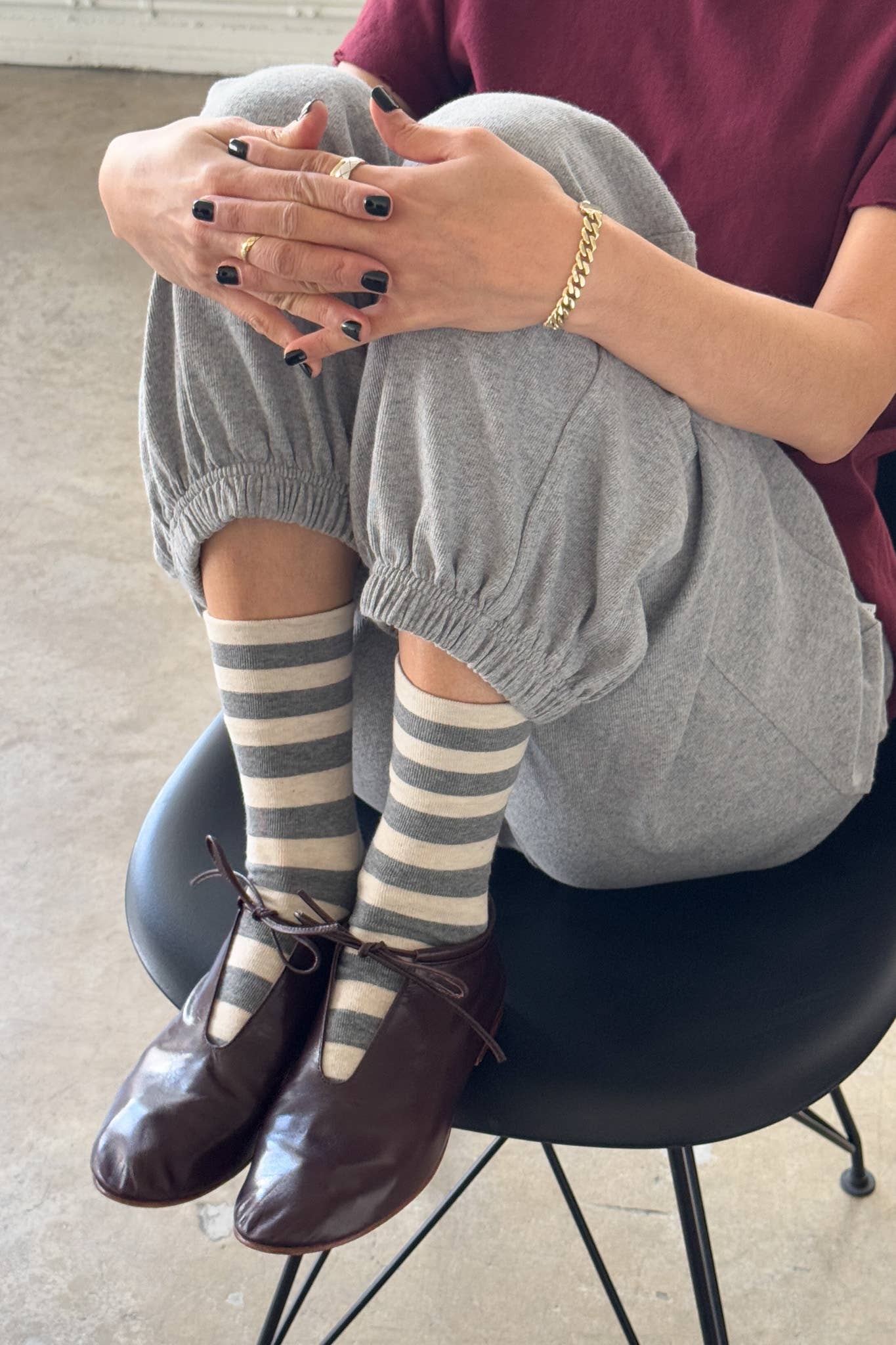 Wally Socks Grey Stripe
