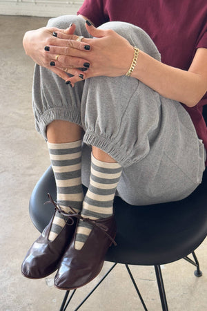 Wally Socks Grey Stripe