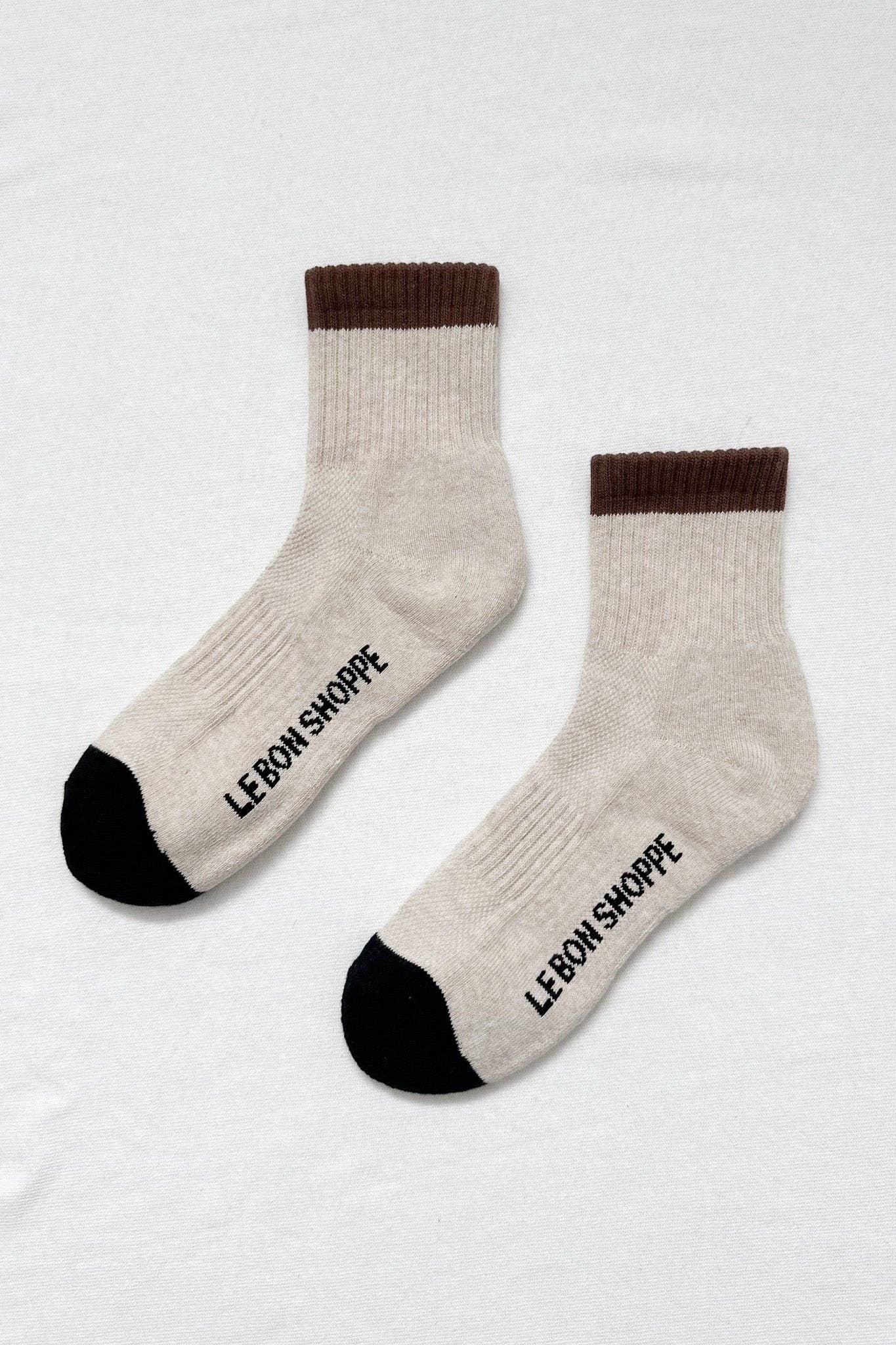 Color Block Girlfriend Socks Black Coffee