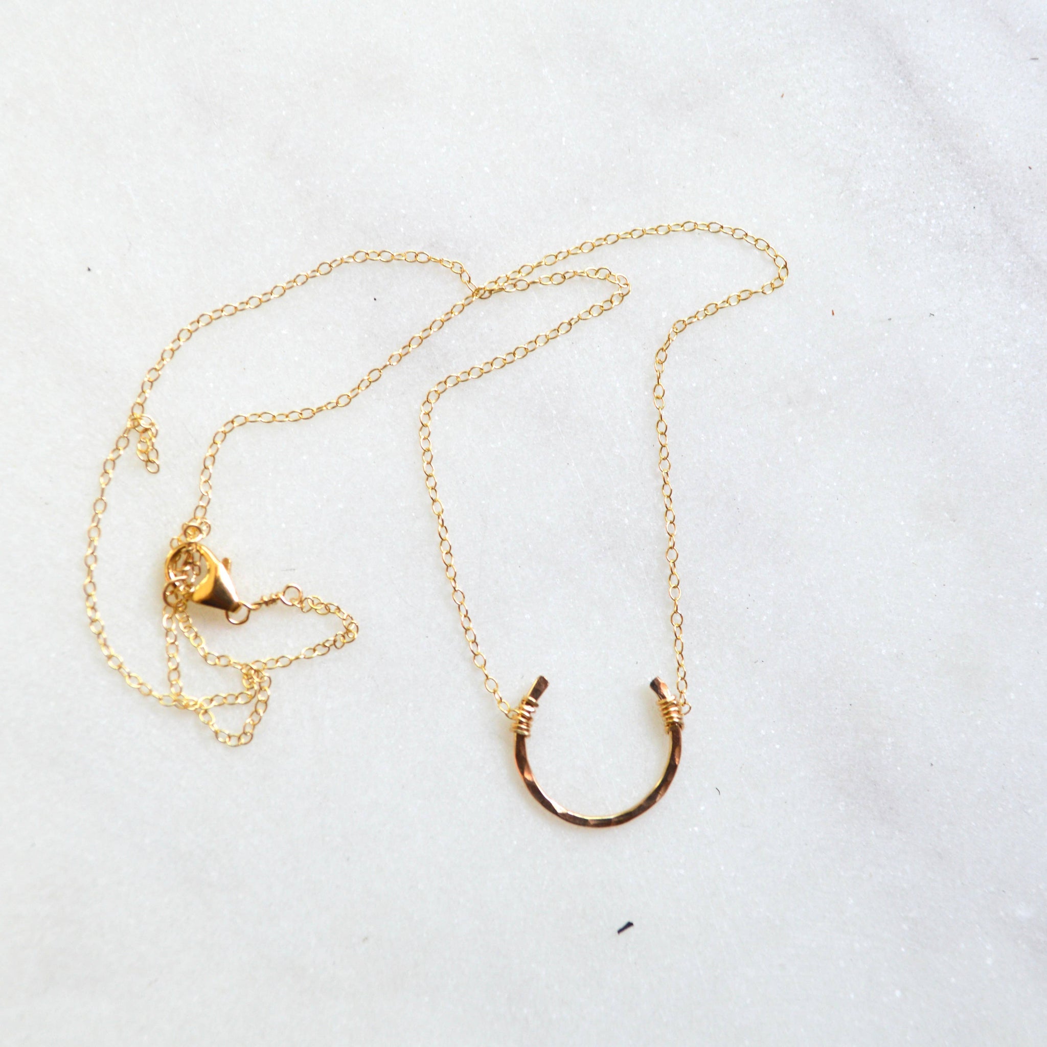 Tiny Horseshoe Necklace