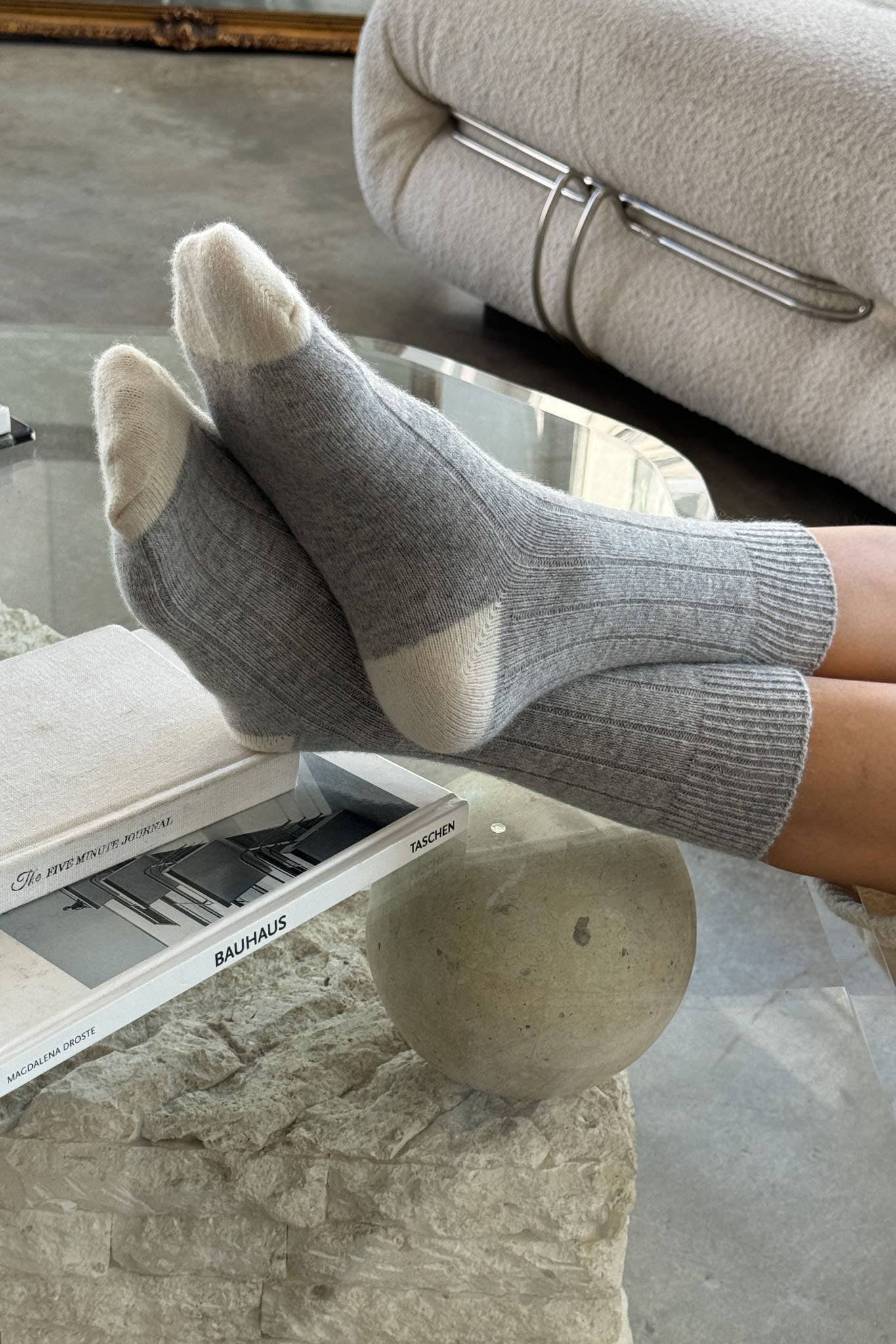 Classic Cashmere Socks Grey Melange