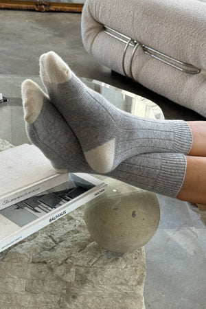 Classic Cashmere Socks Grey Melange