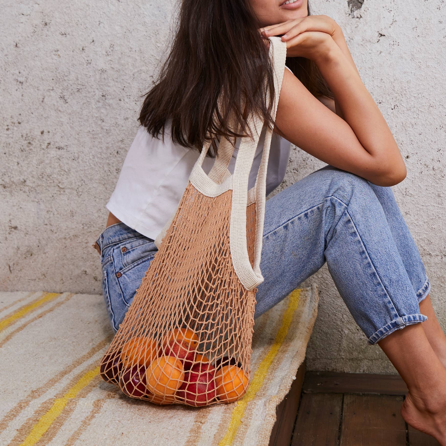 The french market bag no.2 in wheat