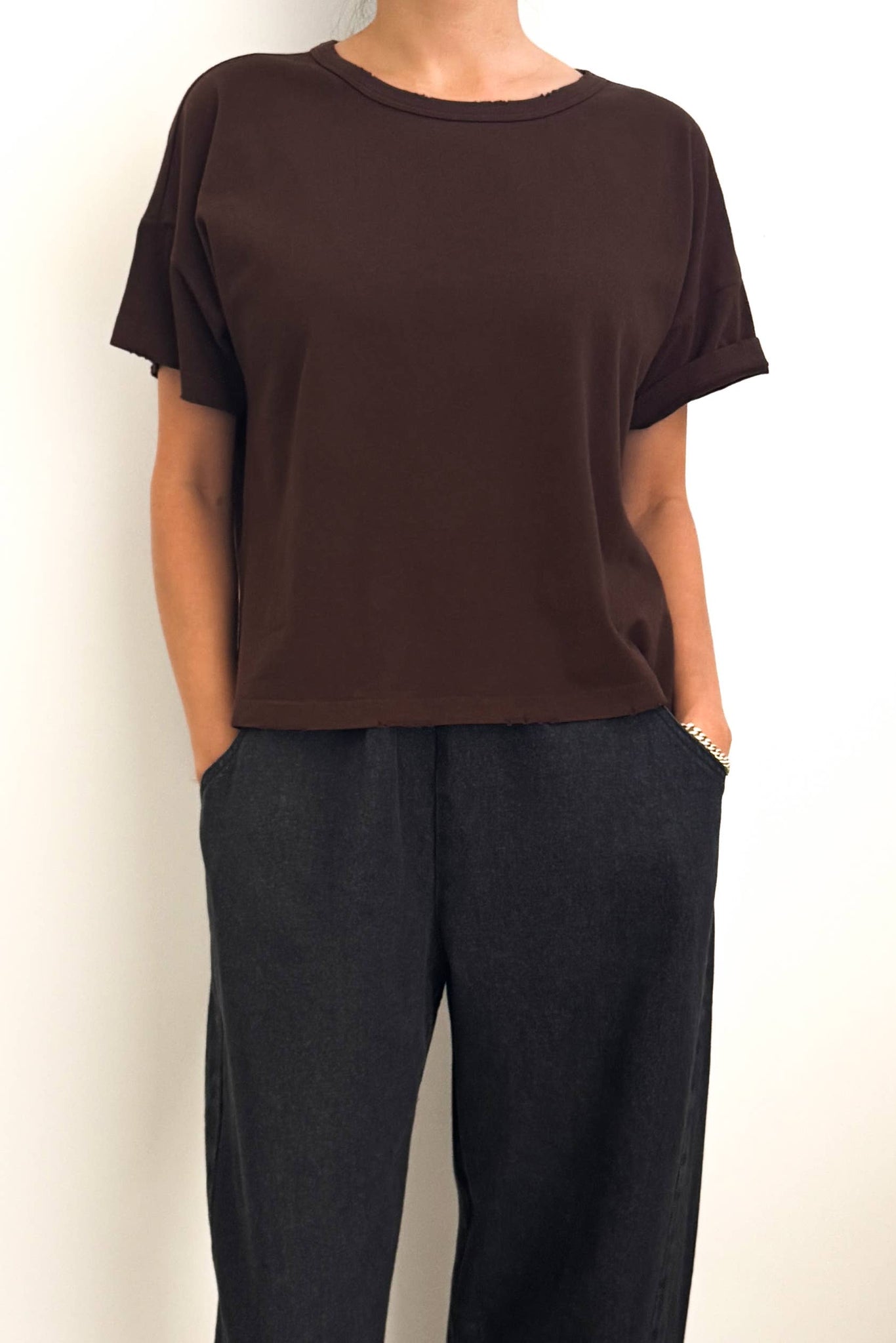 Fille Tee Dark Cocao