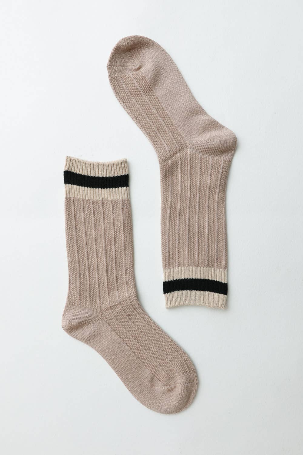 Cozy Retro Color Block Wool Crew Socks - Vintage Style