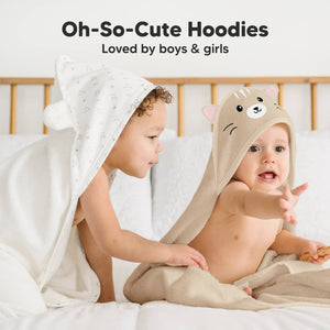 KeaBabies Cuddle Baby Hooded Towel