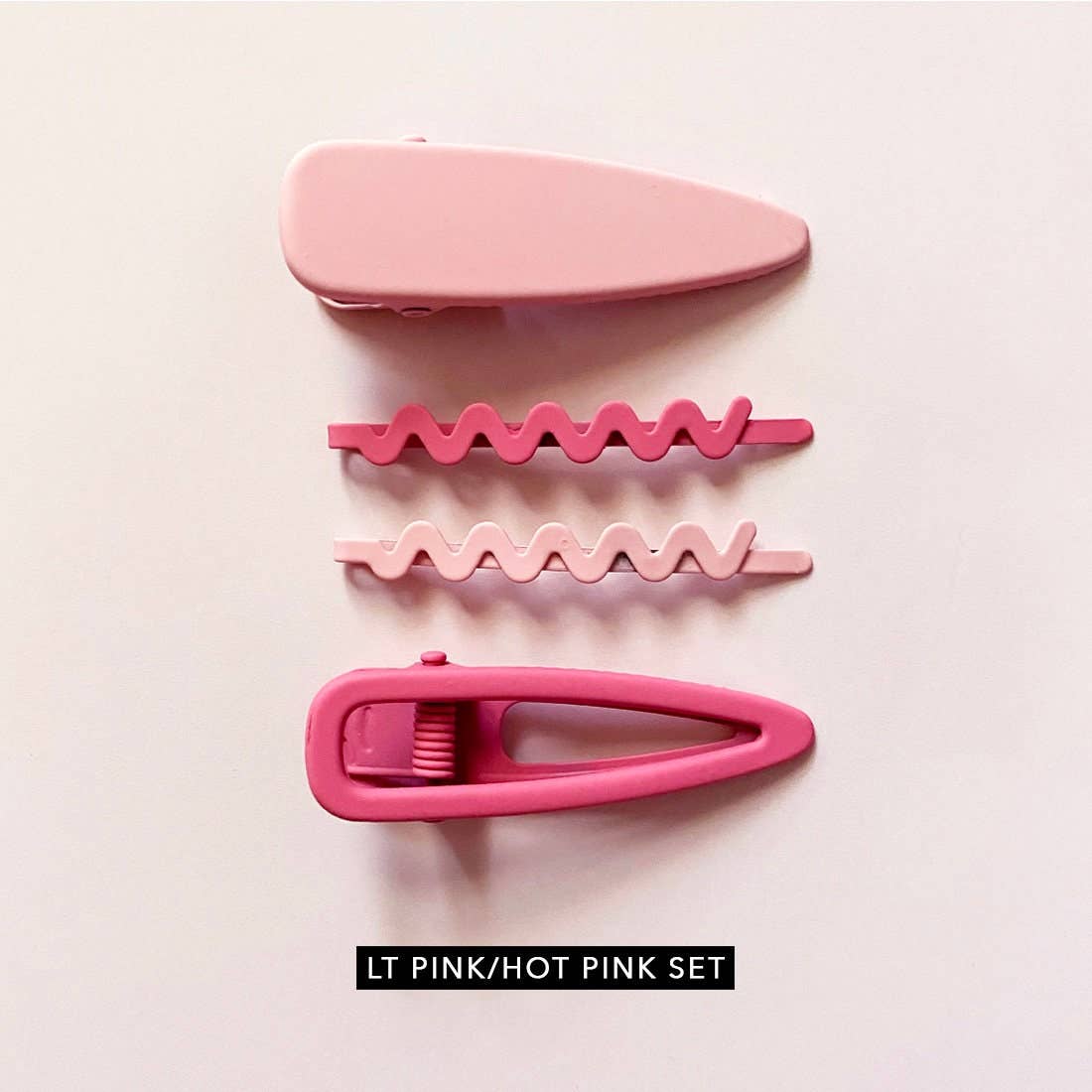 Colorful Color Pop Wavy Bobby Pins + Clips Set (6 colors)