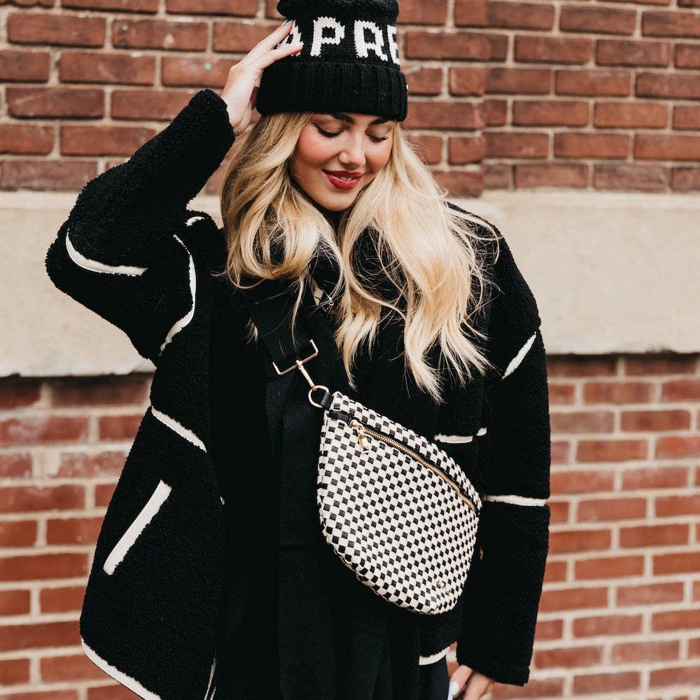 Westlyn Woven Bag Checkered Black