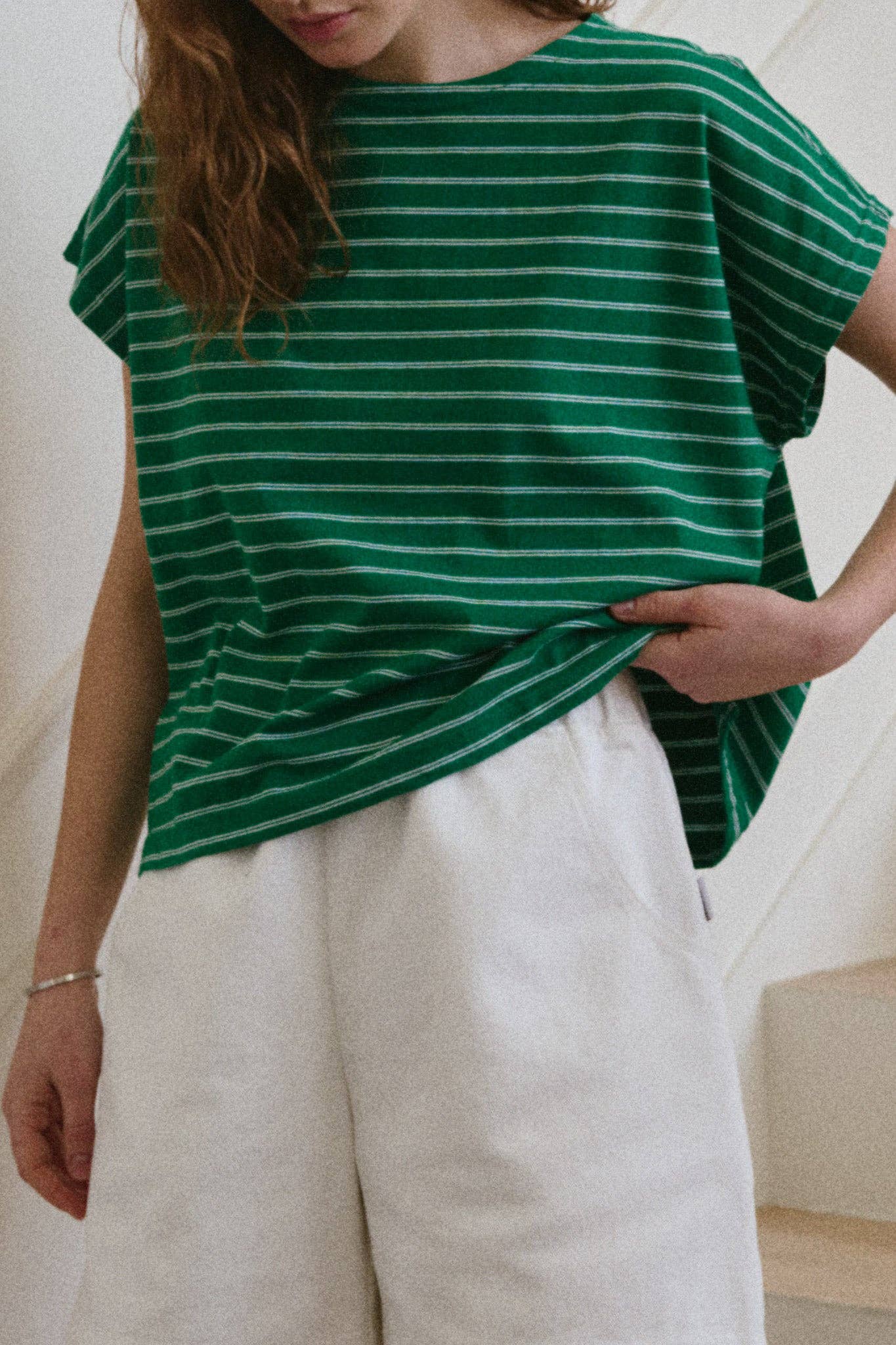 Chérie Tee Green Stripe