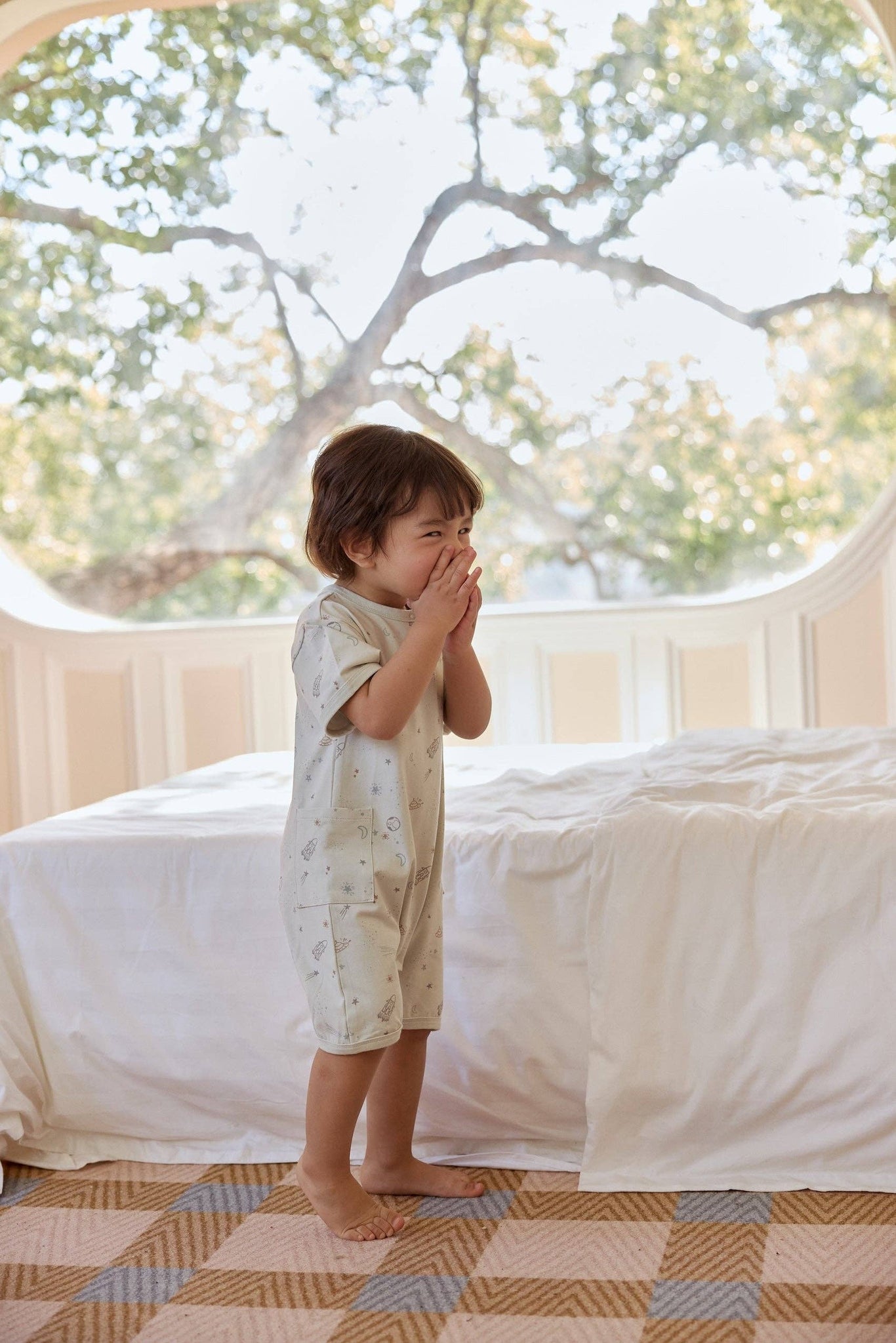 Baby Organic Bamboo Romper-Space