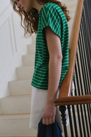 Chérie Tee Green Stripe