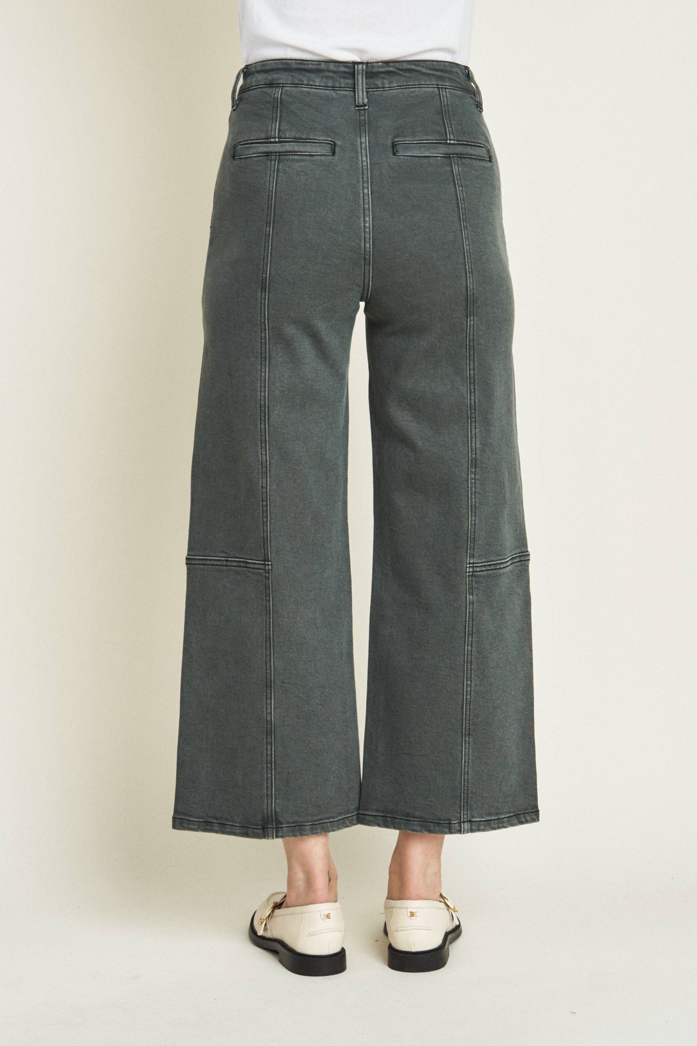 Lawson Relaxed Ankle Crop Jean, Olive Overdye