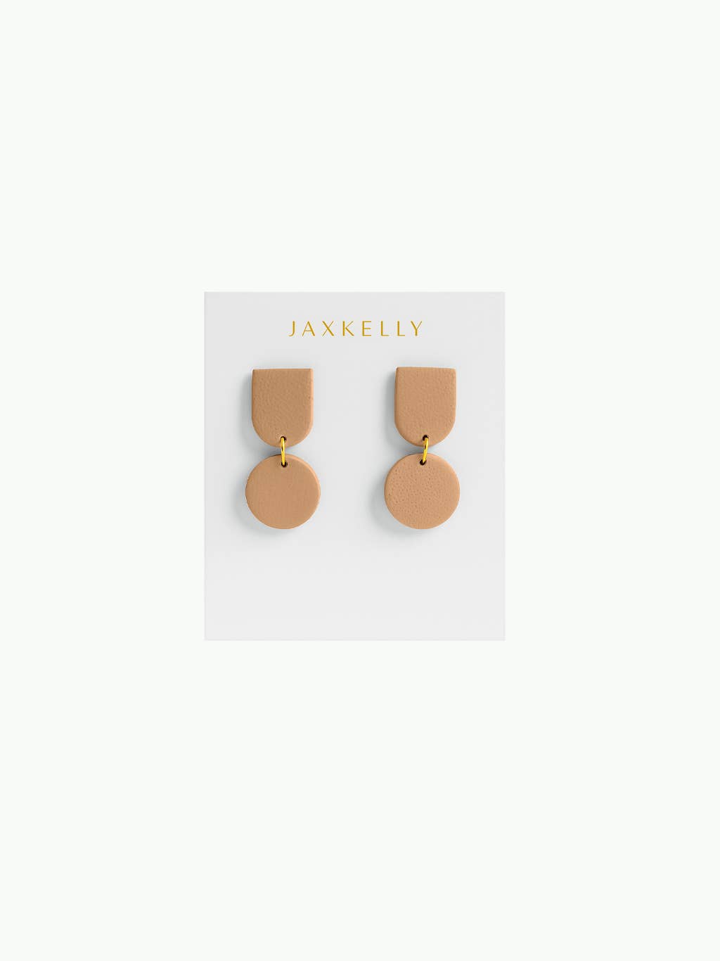 Circle Dome Clay Earrings - Desert