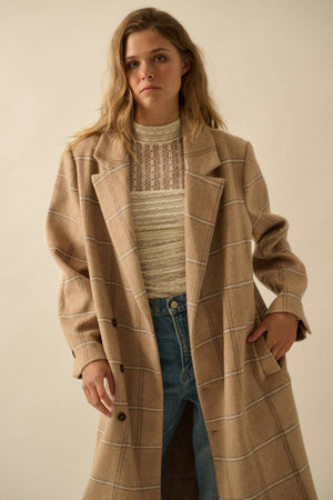 Polly Tweed Calf-Length Overcoat