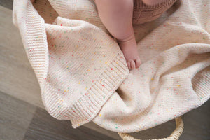 Knitted Baby Blanket - Rainbow Sprinkle