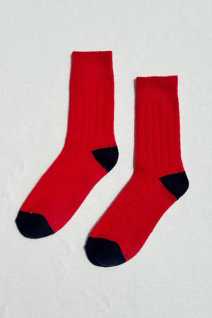 Classic Cashmere Socks Poppy Red