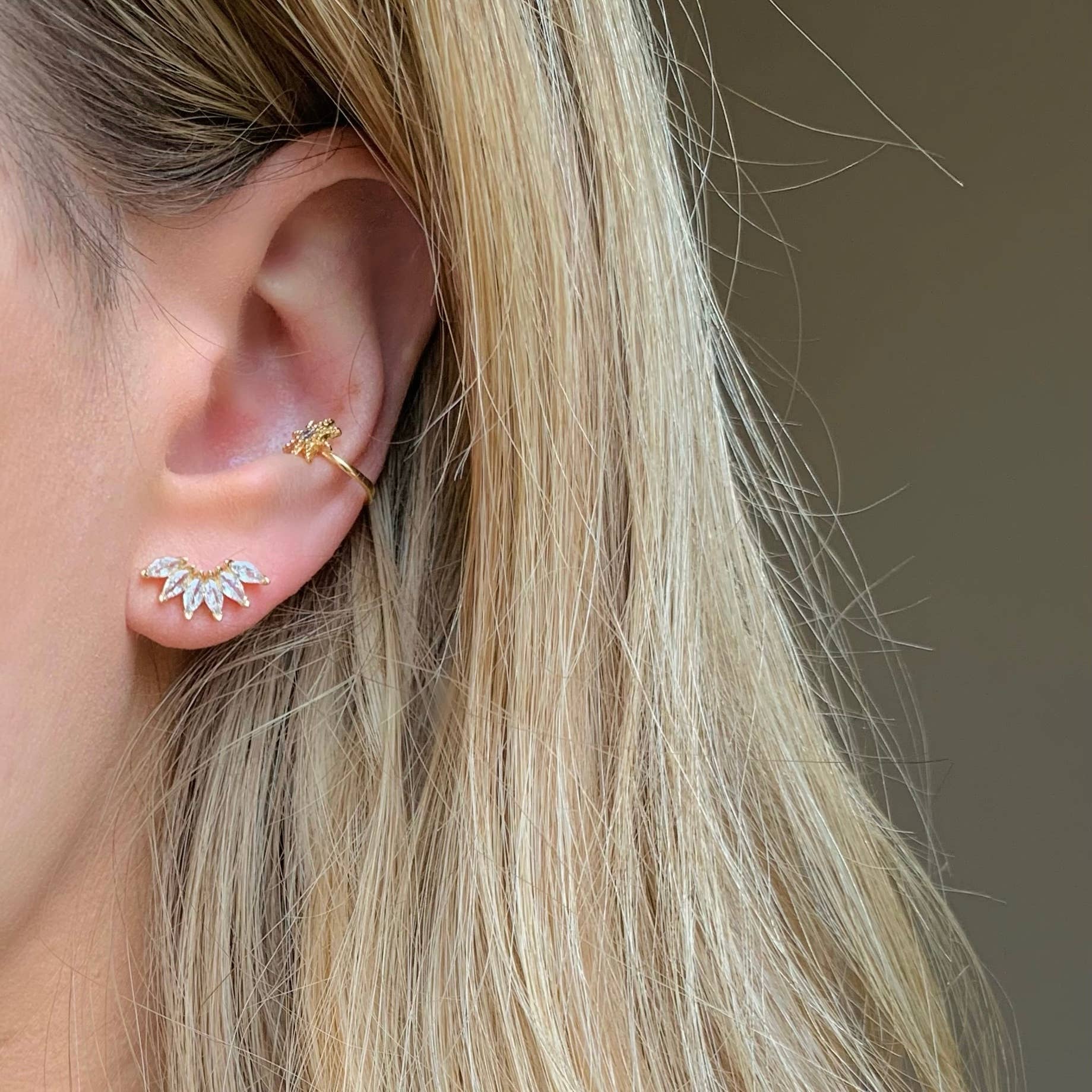 Fan Girl Earrings | crystal stud earrings