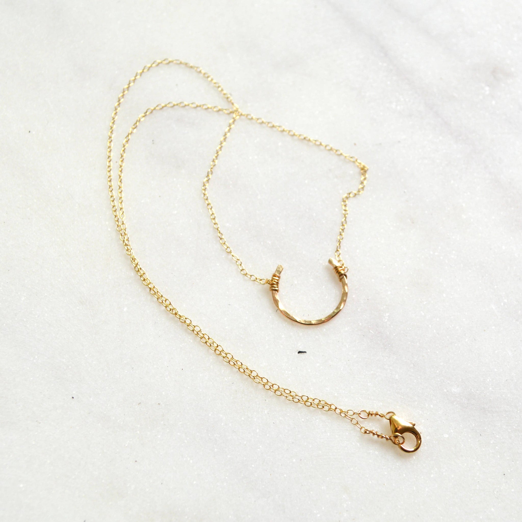 Tiny Horseshoe Necklace