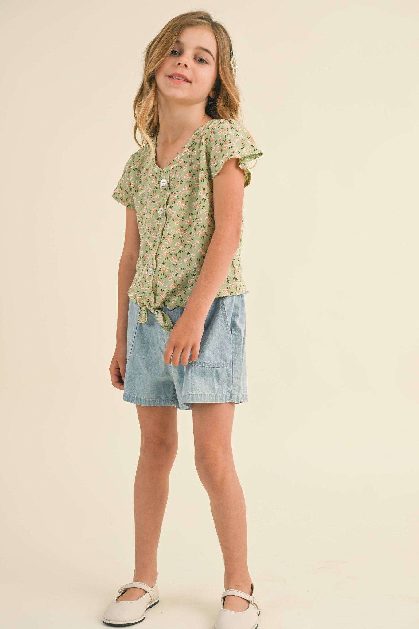 Francis Glitter Top Floral