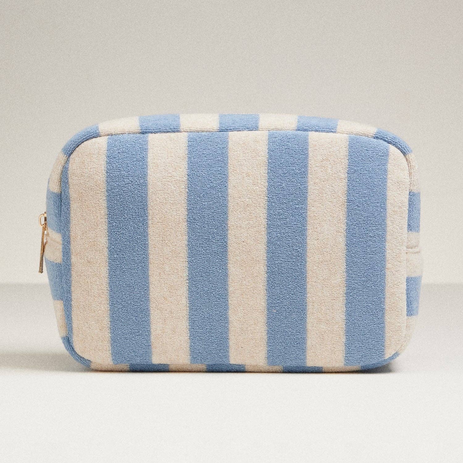 Terry Striped Pouch- Denim