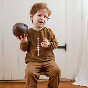 Burt's Bees Acid Wash Football Infant Sweatshirt Set