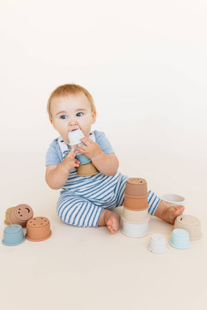 Silicone Teether Stacker Cups