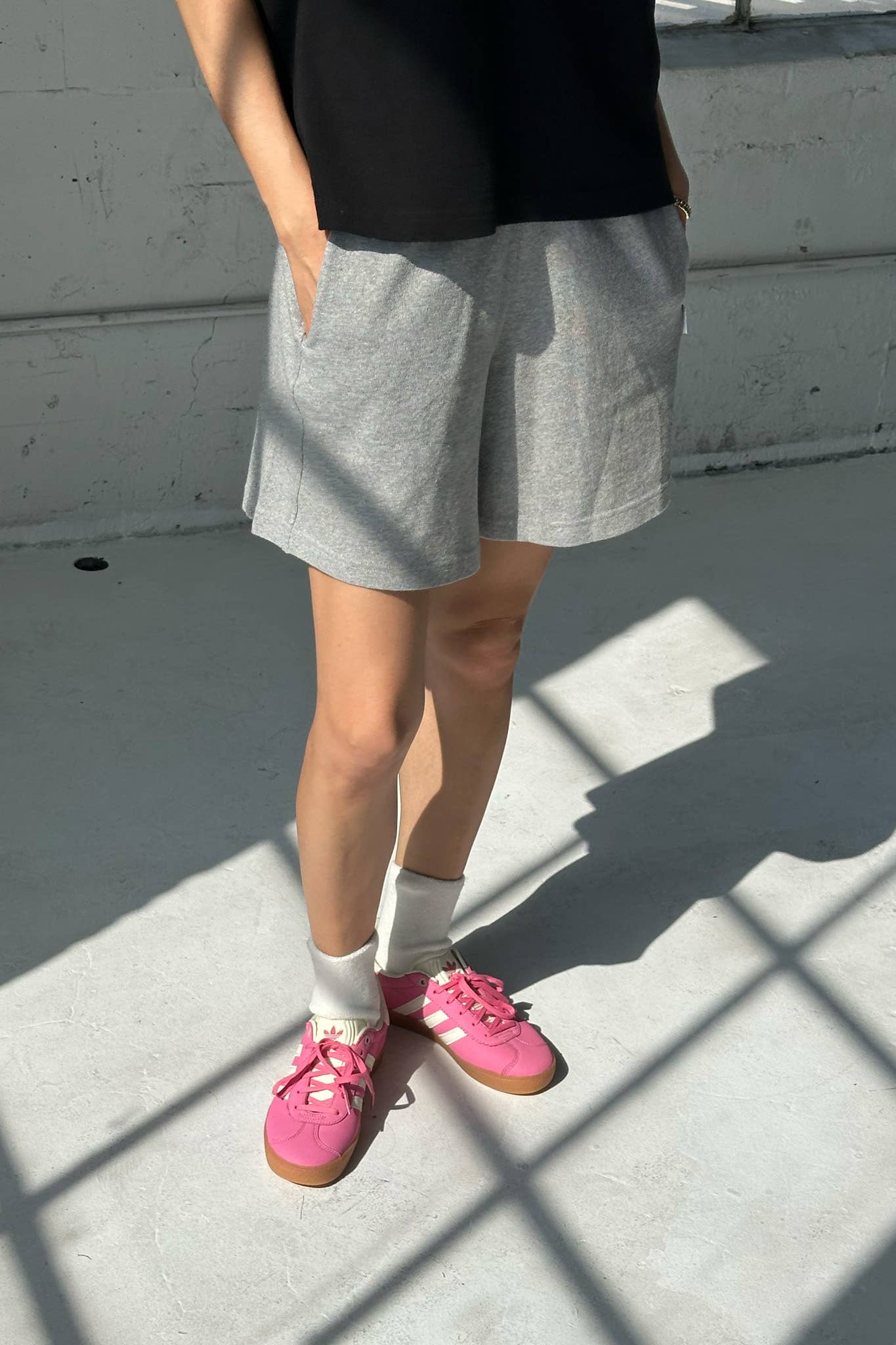 Flared Basketball Shorts Heather Grey