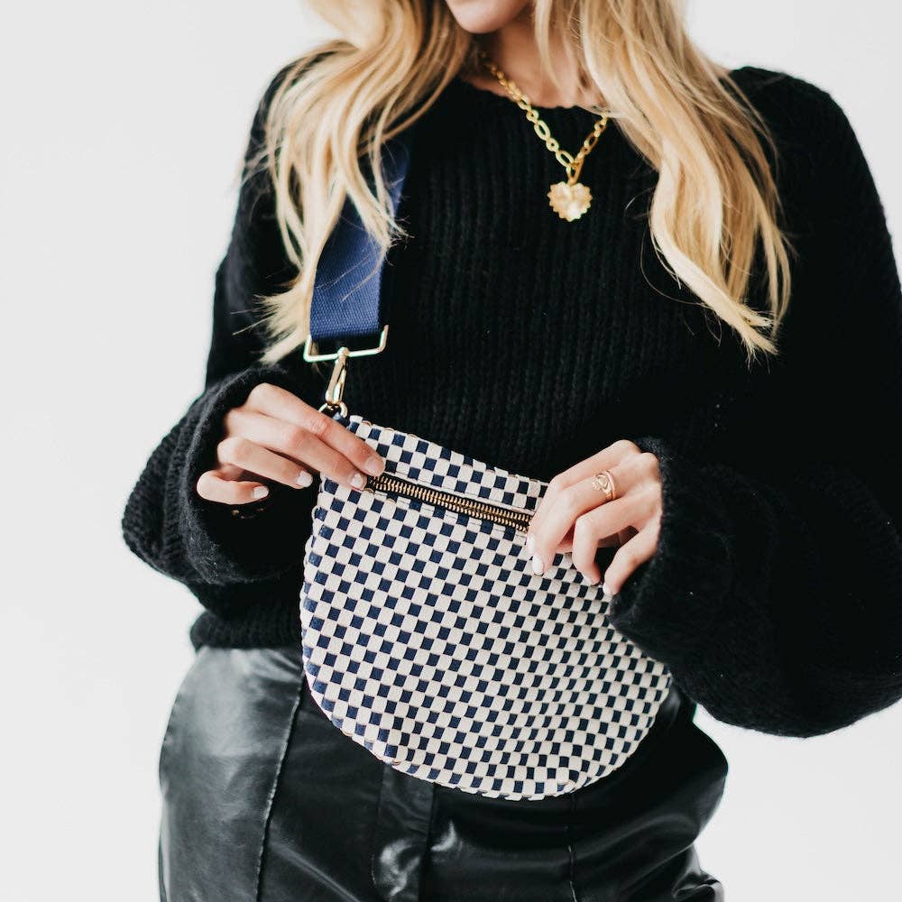 Westlyn Woven Bag Checkered Black
