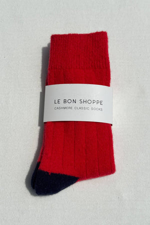 Classic Cashmere Socks Poppy Red