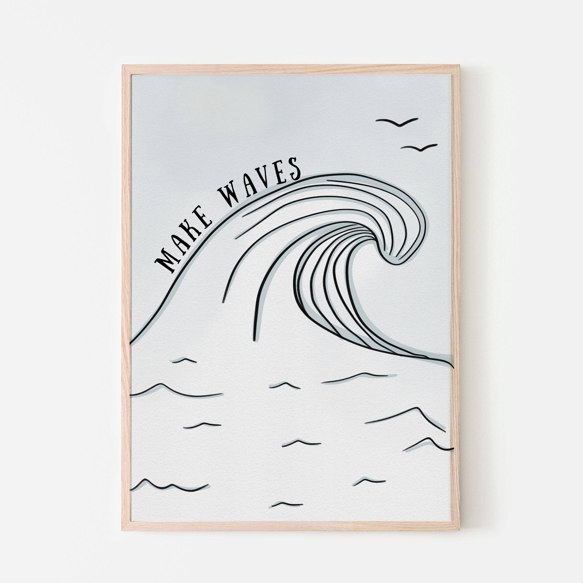 Make Waves | Surf Nursery Room Decor 8x10