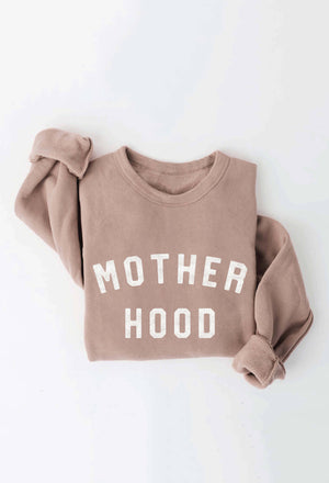 MOTHER HOOD Graphic Sweatshirt- Tan