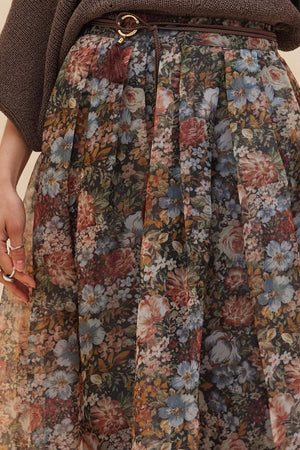Francis Pleated Midi Skirt