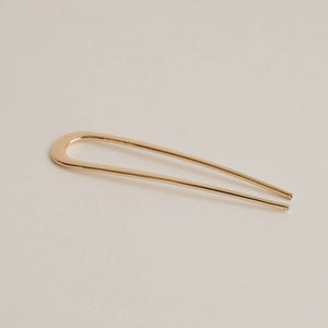 Minimalist Bent U-Shaped Hair Stick | Gold