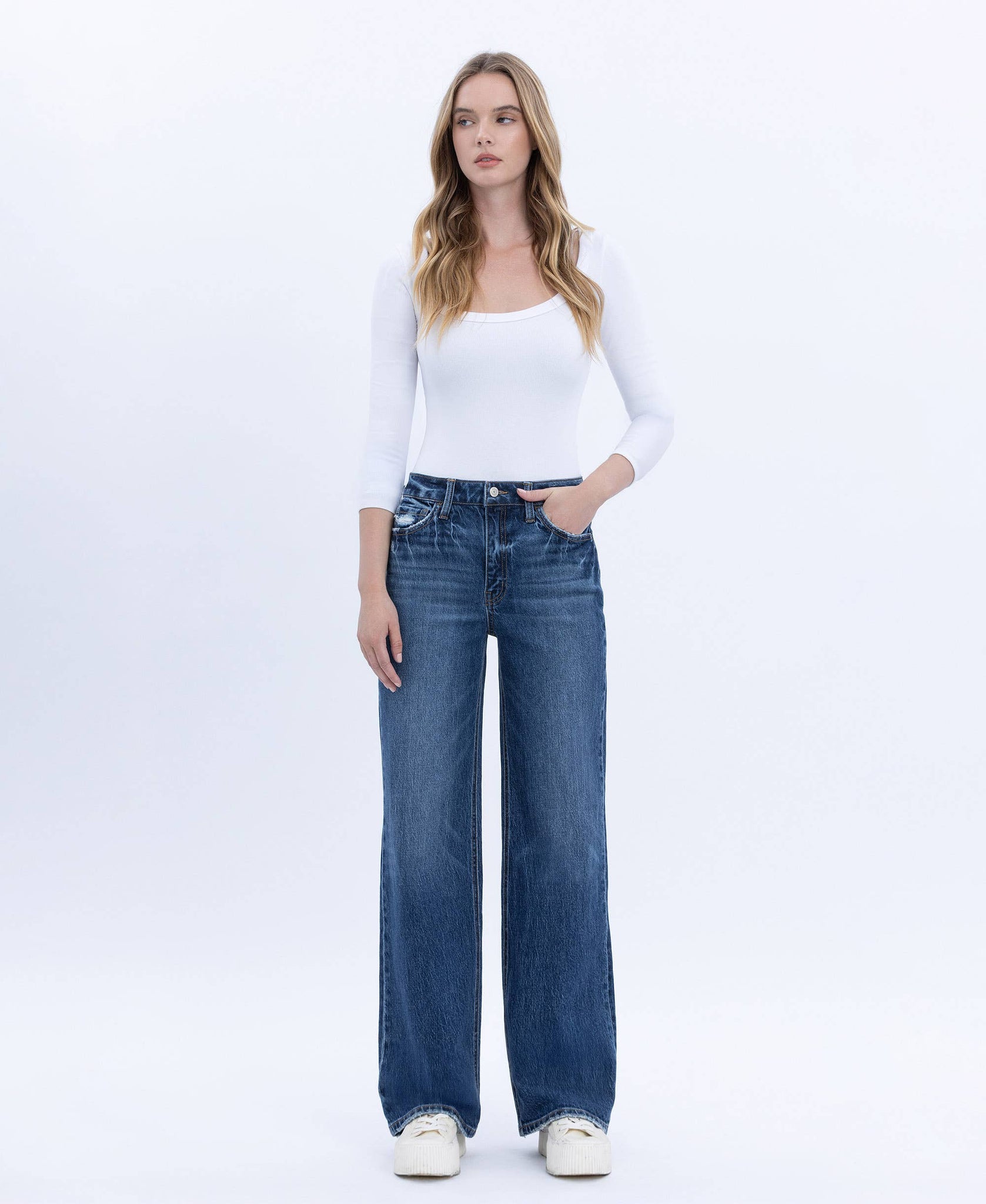 Eli High Rise Wide Leg Jeans