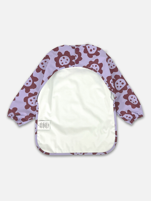 SMOCK BIB Violet Sunflowers