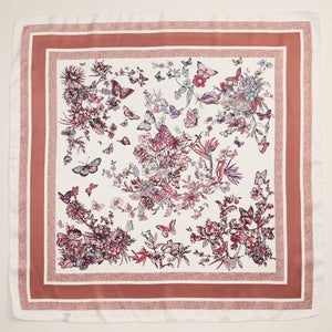 Floral Butterfly Print Scarf – Rose