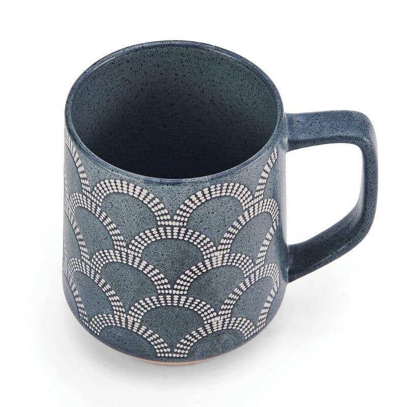 Nelly Scallop Blue Mug
