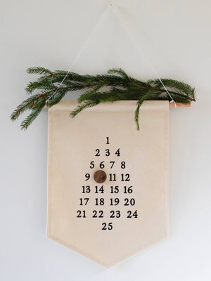 Advent Calendar Christmas Banner • Canvas & Wood