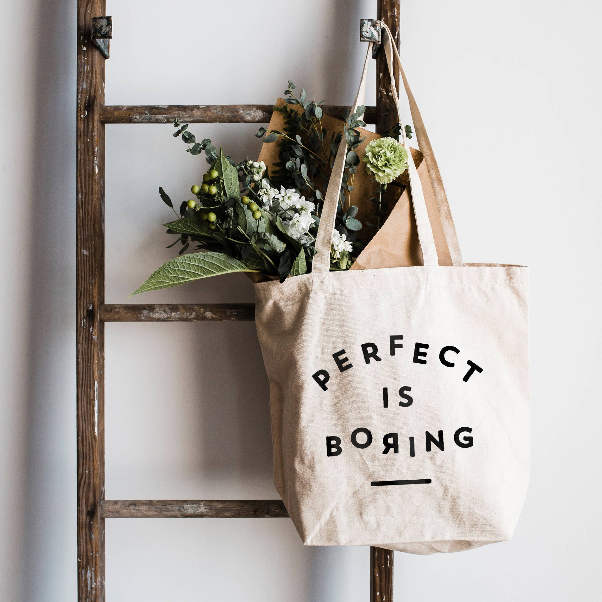 Perfect Is Boring Tote Bag