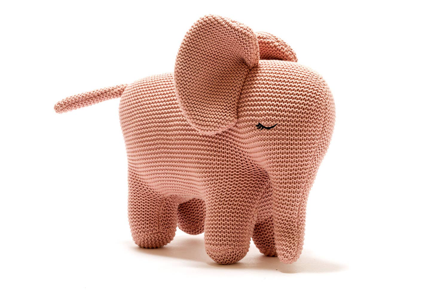 Large Organic Cotton Dusky Pink Elephant Plush Toy
