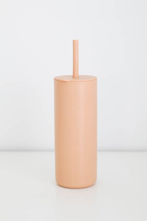 Adult Peach Silicone Straw Cup