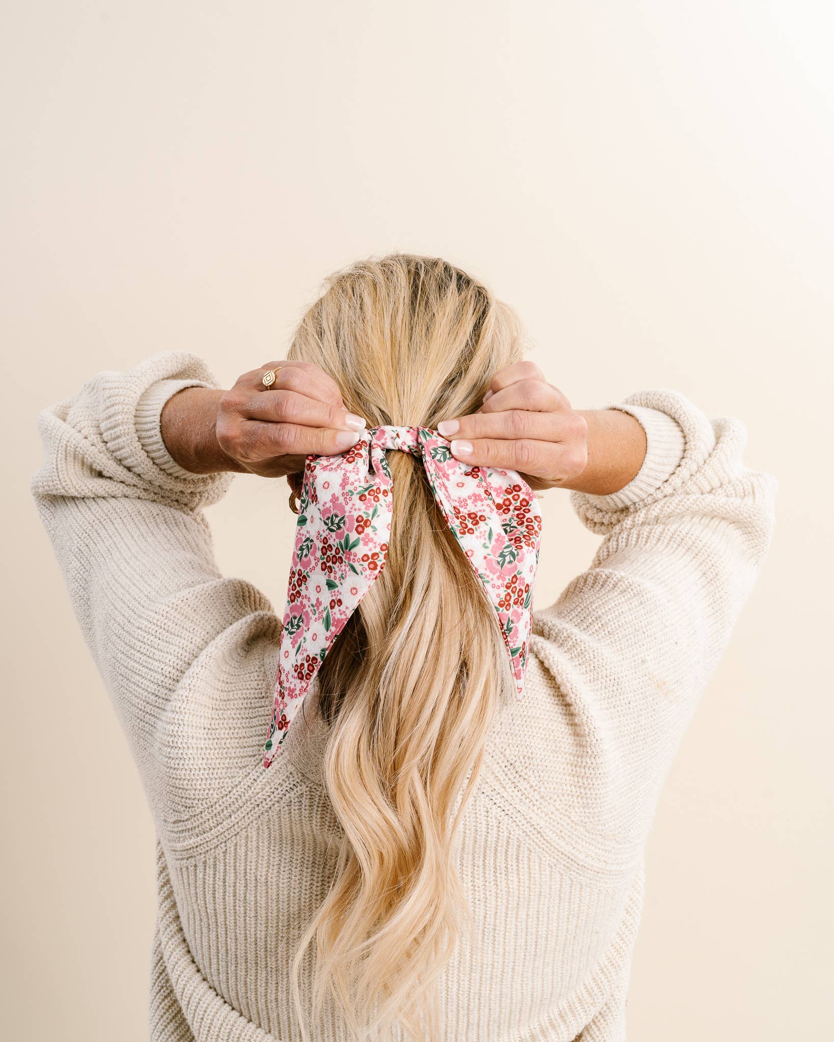 Floral Hair Scarf - Sweet Meadow Mulberry