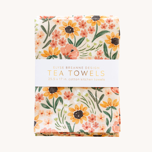 Pack of 2 Sunny Poppies Tea Towels