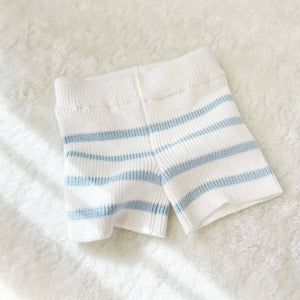 Liam Knitted Shorts- Blue Stripes